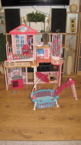 Barbie house with swimming - with,