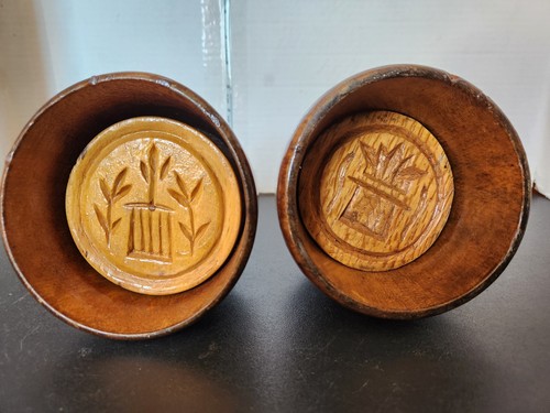 Vintage large wooden butter - 2,