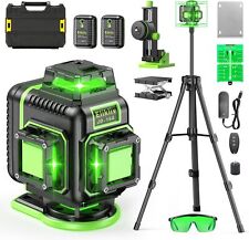 Elikliv 4D Laser Level 4x360 Cross Line Laser 50M Green Laser Level with Tripod