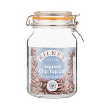 Large 1.5 Litre Kilner Square Clip-Top Preserve Jar. Multi-Buy Discounts.