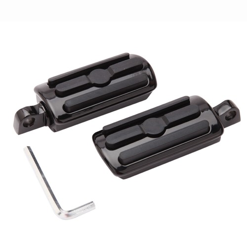 Black aluminum foot pegs - black,