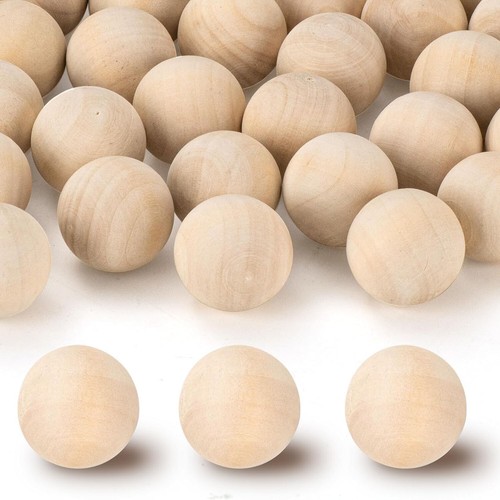 Natural wooden craft balls - craft,