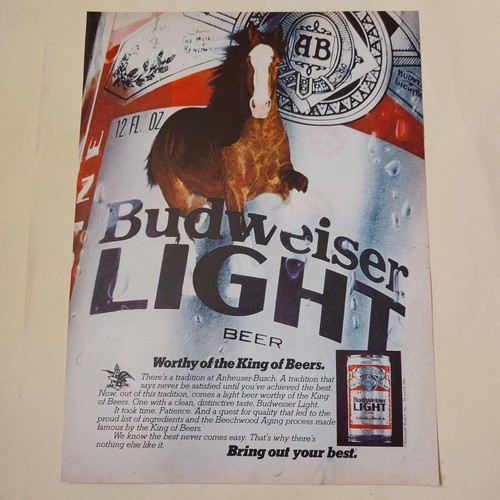 1982 budweiser light - 1982, king