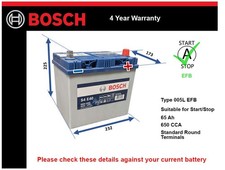 EFB Car Battery fits SUBARU