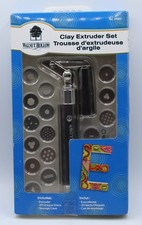 Walnut Hollow Clay Extruder Set 20 Unique Discs Carrying Storage Case NEW