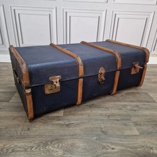 Vintage Banded Travel Trunk