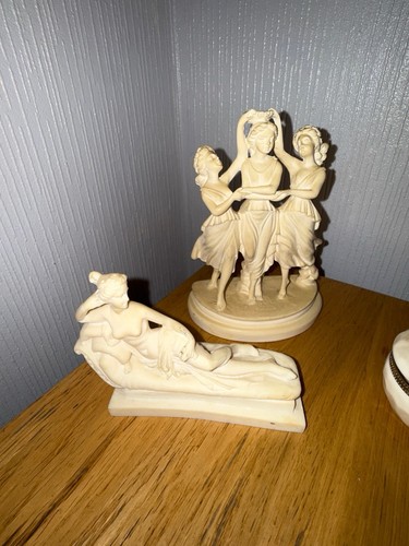 Pair vintage greek alabaster - greek,