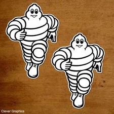 Michelin Man Running Classic Stickers x2 with FREE POSTAGE.