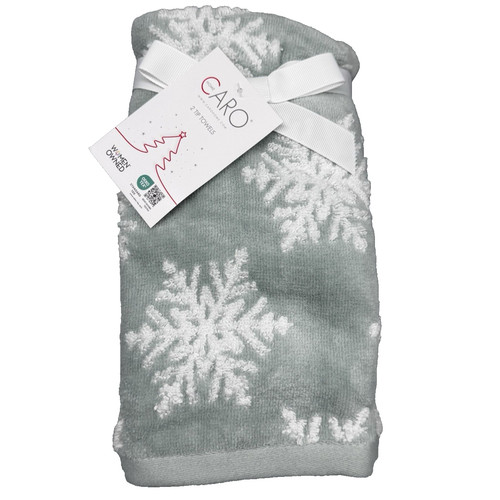 2pc caro home white snowflake - 2pc,