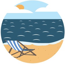The Beach Car Tax Disc Holder