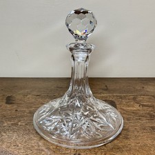 Vintage crystal ships decanter - ships,