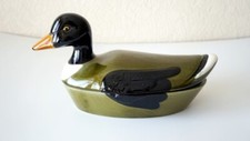Vintage Michel Caugant Duck Pate Dish Glazed Collectable 1980 Multicoloured Good