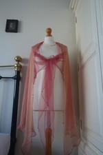 Georgina Von Etzdorf Velvet Pink Chiffon Silk Scarf Shawl