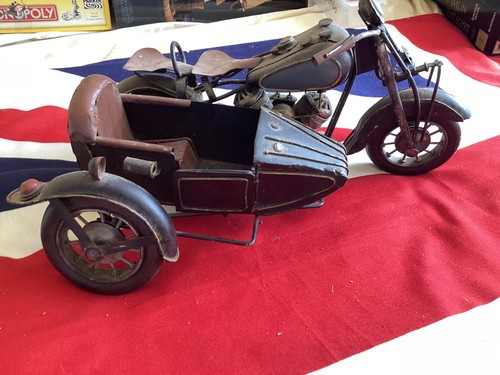 Metal motorbike and sidecar - motorbike,