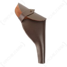 WW1 WW2 British Webley .455 Holster - Dark Brown Leather Military Reproduction