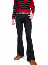 Mens Flares Black Stretchy