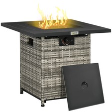 Outdoor PE Rattan Gas Fire Pit