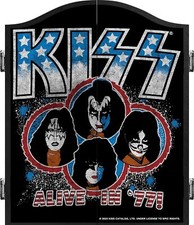 KISS Officially Licensed Dart Board Cabinet Heavy Duty