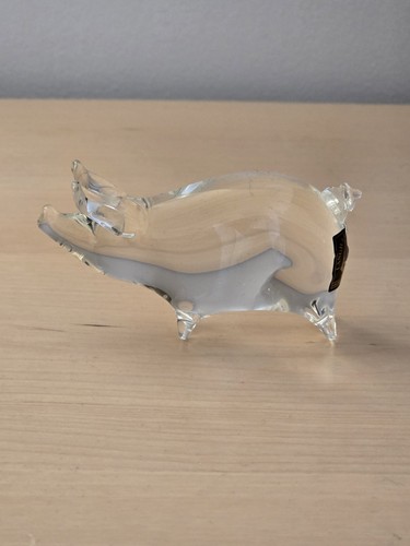 Langham glass pig paperweight - langham,