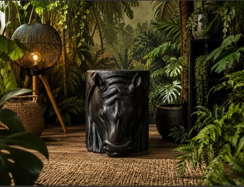 Rhino side table quirky look - rhino,