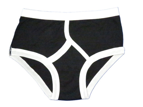 Mens black front - front, briefs
