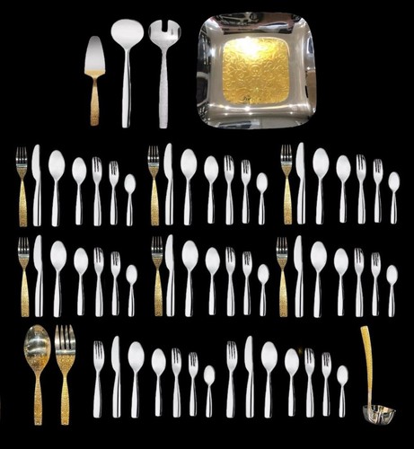 Gold chrome cutlery - chrome,