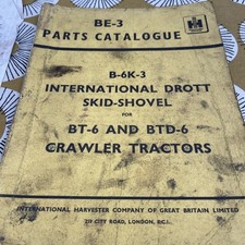 International Harvester B-6k-3 int.drott skid -shovel bt/btd-6 tractor parts cat