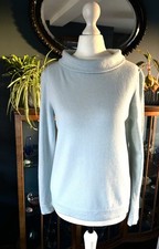 HOBBS Pale Blue Wool & Cashmere Blend Audrey Roll Neck Jumper Size M