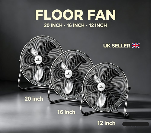 Triton floor fan - fan, metal