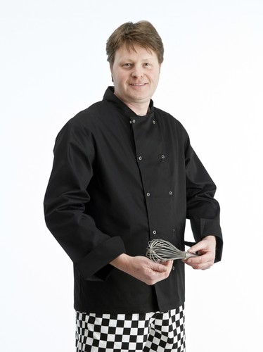 Black chef jackets full long - black,