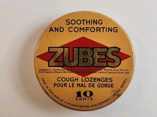 Vintage zubes cough lozenges - vintage,