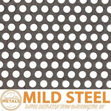 Mild Steel Round Hole Perforated Metal Sheet | 5mm Hole, 8mm Pitch, 1mm Thick