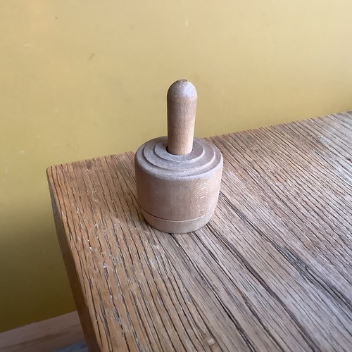 Vintage wooden thistle - wooden,