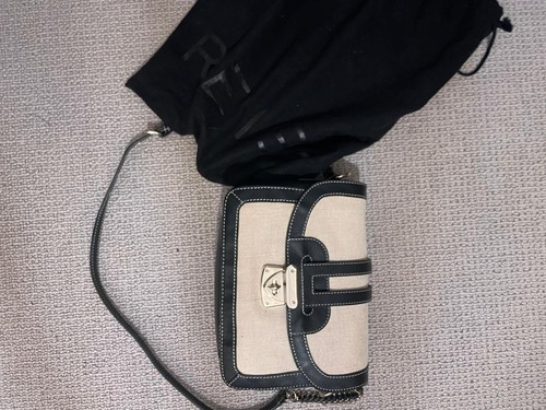 Reiss cream black leather and - reiss,