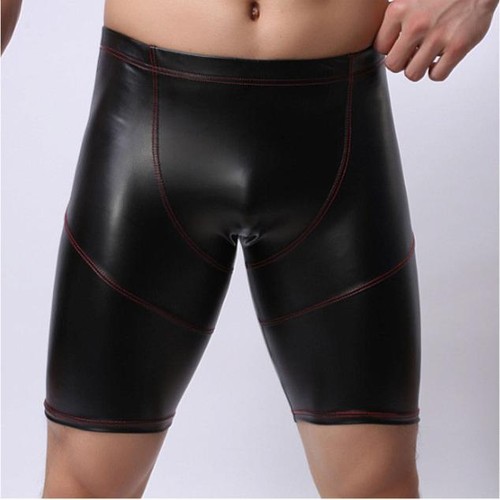 Mens black faux leather - black,