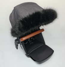 Pram Hood Fur Trim Pushchair