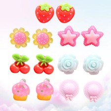 7 Pairs girls clip on earrings