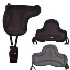 Black suede synthetic pony pad saddle junior riding safety handle with girth