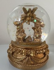 Vintage Nativity Musical Ave Maria Snow Globe
