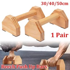 1 Pair Wooden Parallettes Push