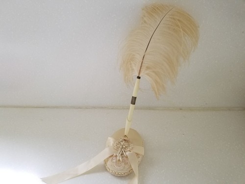 Ostrich feather wedding guest - feather,