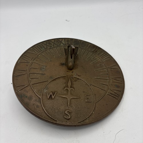 Vintage solid metal sundial - solid,