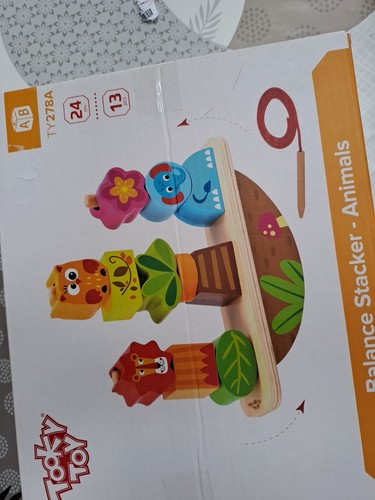 Wooden balance stacking - wooden, toy