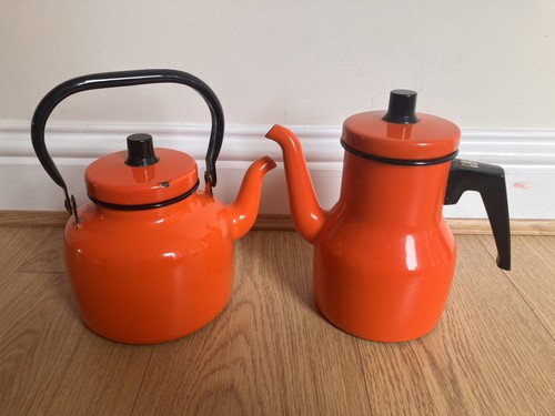 Vintage kockums orange enamel - orange,