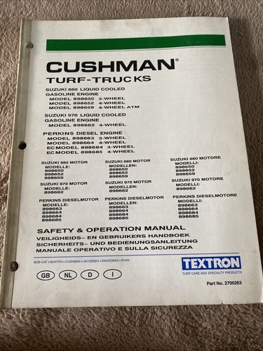 Cushman turf trucks safety and - cushman,