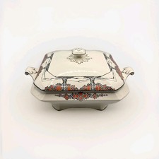 Crown Ducal Art Deco Lidded