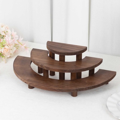 Semicircle brown tier - 3,