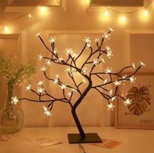 48 LED Cherry Blossom Tree 40cm – Bonsai Christmas Light Home Decoration