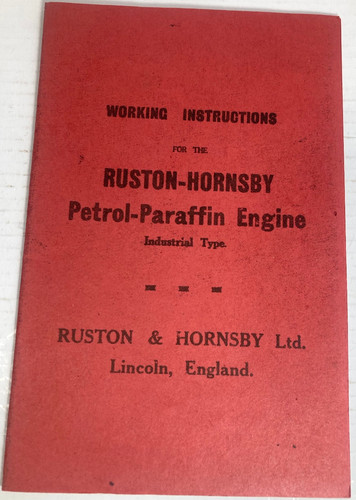 Ruston hornsby instruction - ruston,