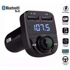 Car Wireless Bluetooth FM Transmitter MP3 Player USB Car Charger Adapter UK